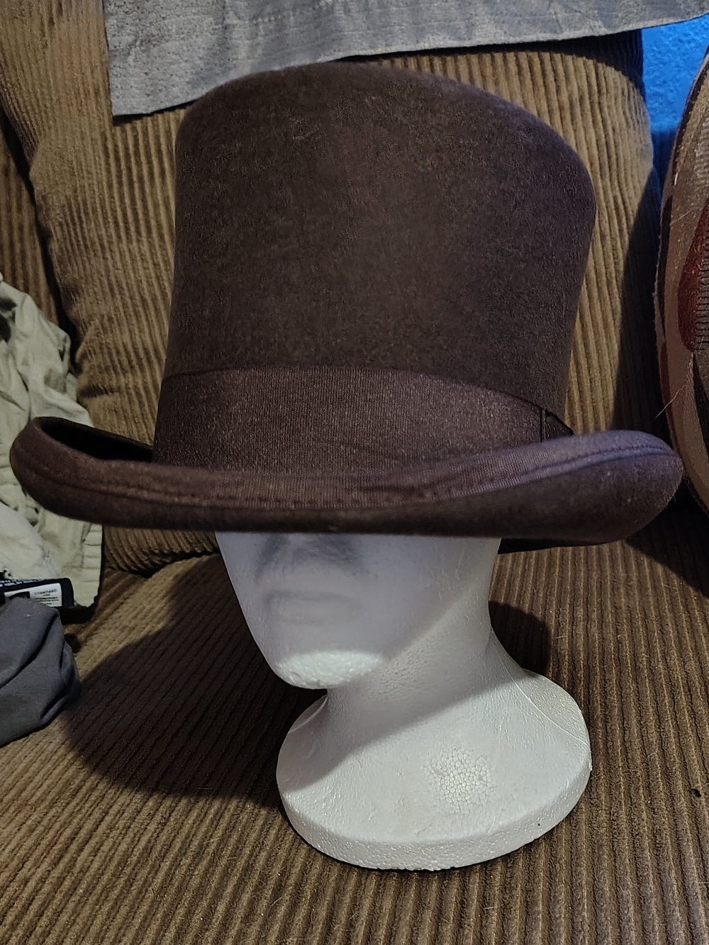 Classic Brown Felt Top Hat